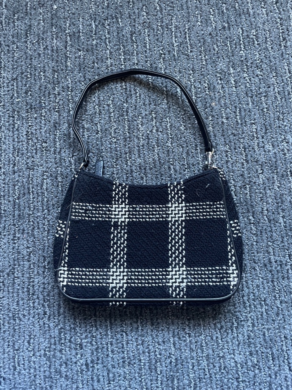 Banana Republic Factory Black & White Plaid Shoulder Bag